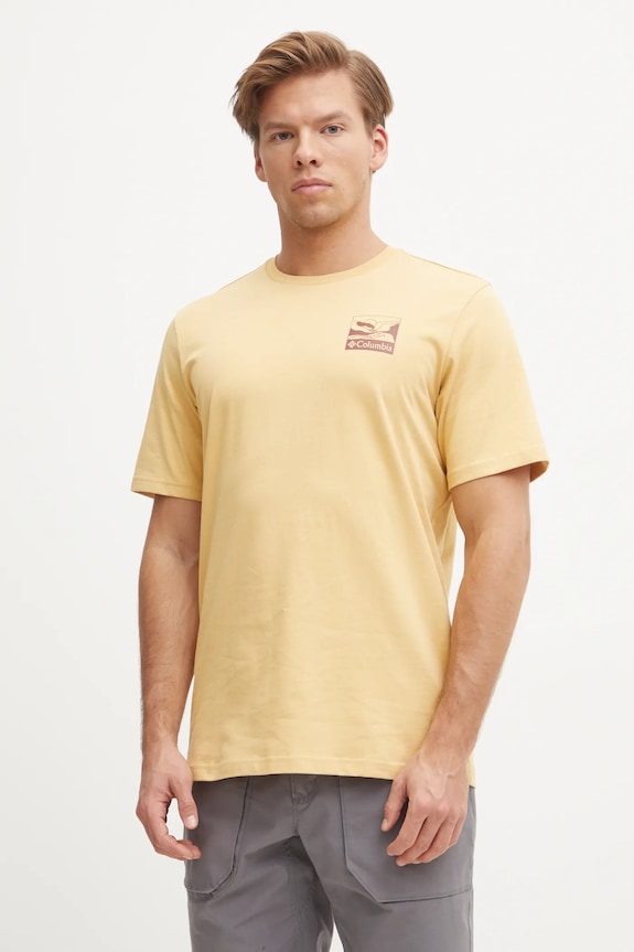 Odjeća Pamučna majica Columbia Explorers Canyon 2036451. zlatna