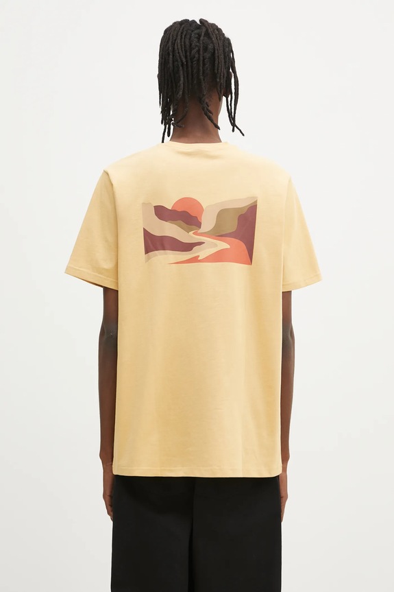 Abbigliamento Columbia t-shirt in cotone Explorers Canyon 2036451. giallo