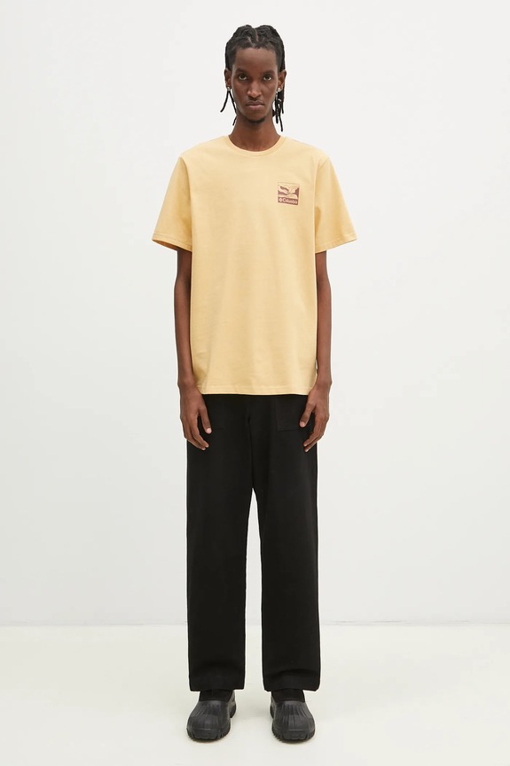 Columbia t-shirt in cotone Explorers Canyon 2036451. giallo