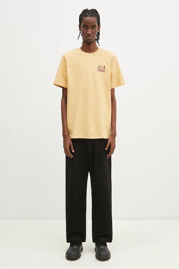 Columbia t-shirt in cotone Explorers Canyon 2036451. giallo