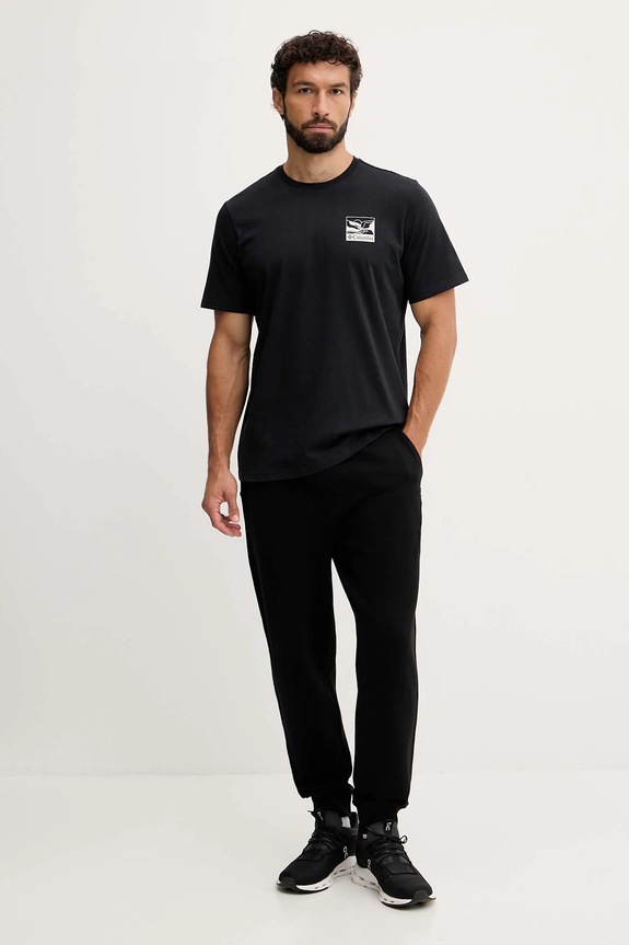 Bavlnené tričko Columbia Explorers Canyon 2036451. čierna AW25