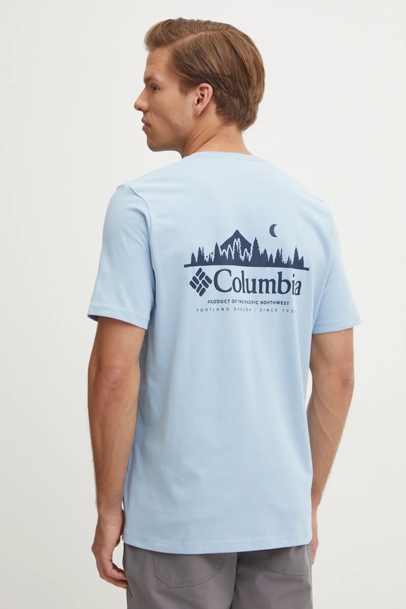 Columbia t-shirt Hageman regular niebieski 2076362