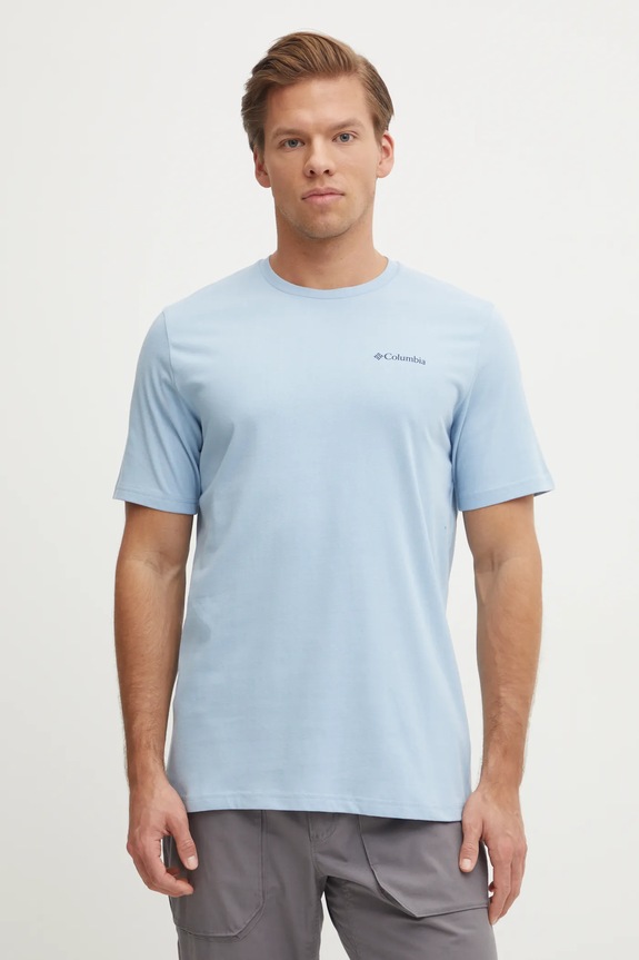 Odzież Columbia t-shirt Hageman 2076362 niebieski
