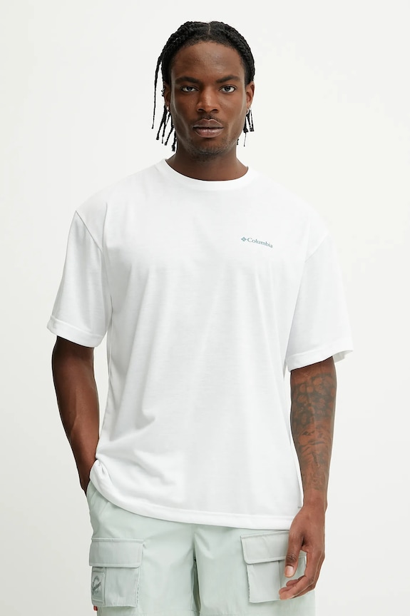 Columbia t-shirt sportowy Cedar Trail regular biały 2120381