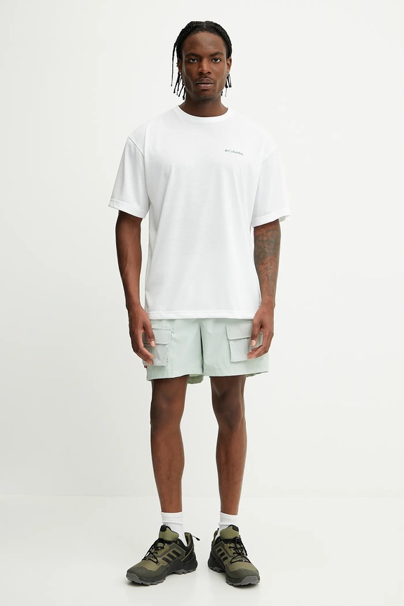 Columbia t-shirt sportowy Cedar Trail 2120381 biały SS25