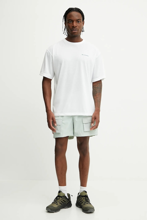 Columbia t-shirt sportowy Cedar Trail 2120381 biały SS25