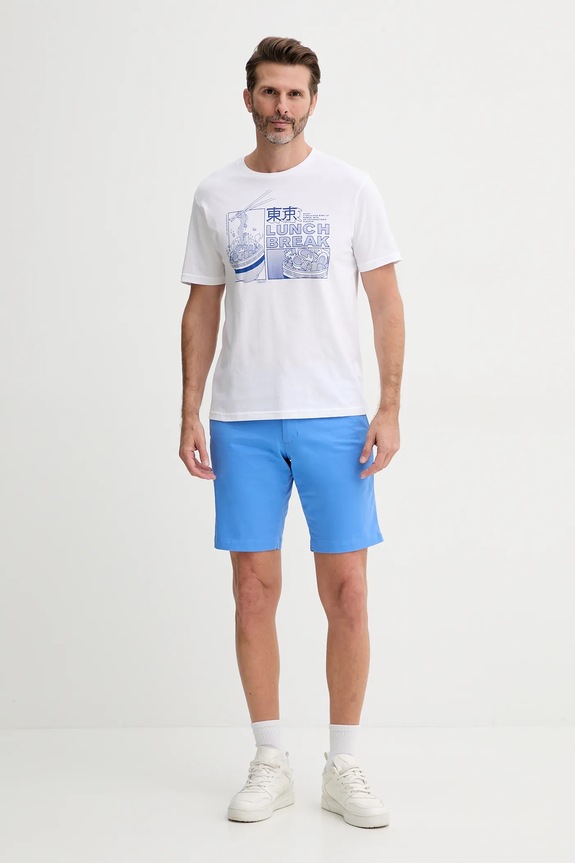 United Colors of Benetton tricou din bumbac 3I1XU10A4 alb SS25