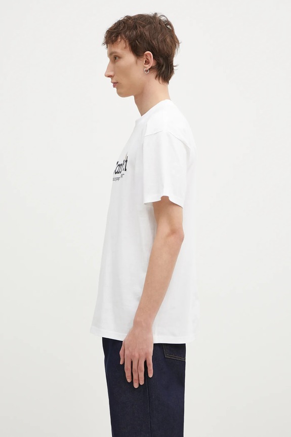 Carhartt WIP cotton t-shirt Label Script I034421.02XX white SS25