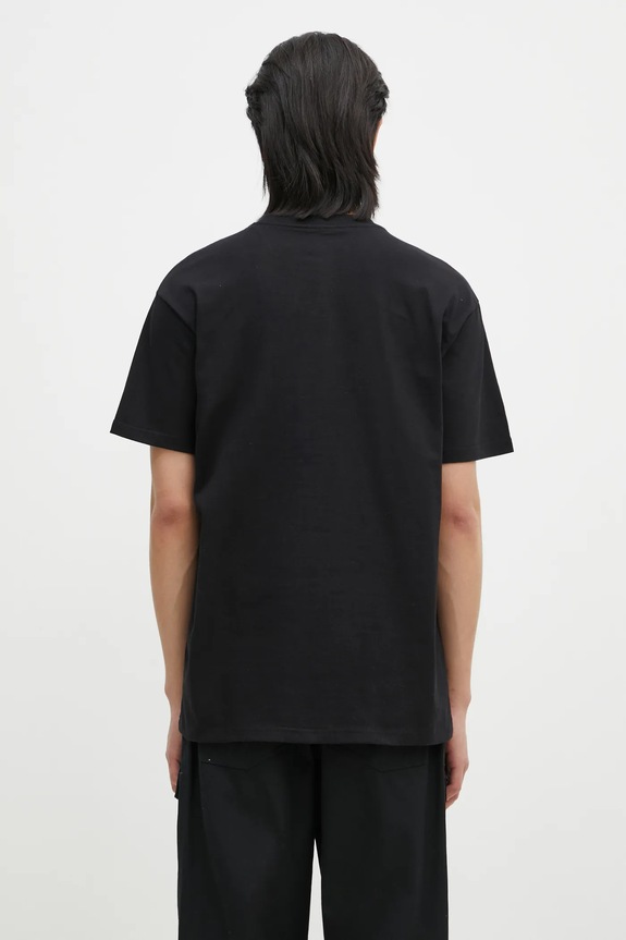 Clothing Carhartt WIP cotton t-shirt Label Script I034421.89XX black
