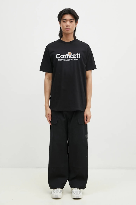 Carhartt WIP cotton t-shirt Label Script I034421.89XX black