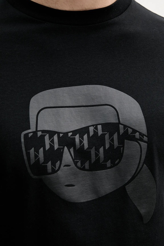 Bavlněné tričko Karl Lagerfeld 552251.755076 černá