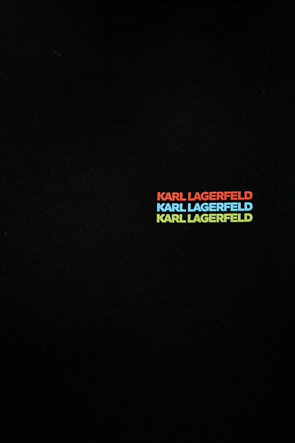 Βαμβακερό μπλουζάκι Karl Lagerfeld 552224.755031 μαύρο