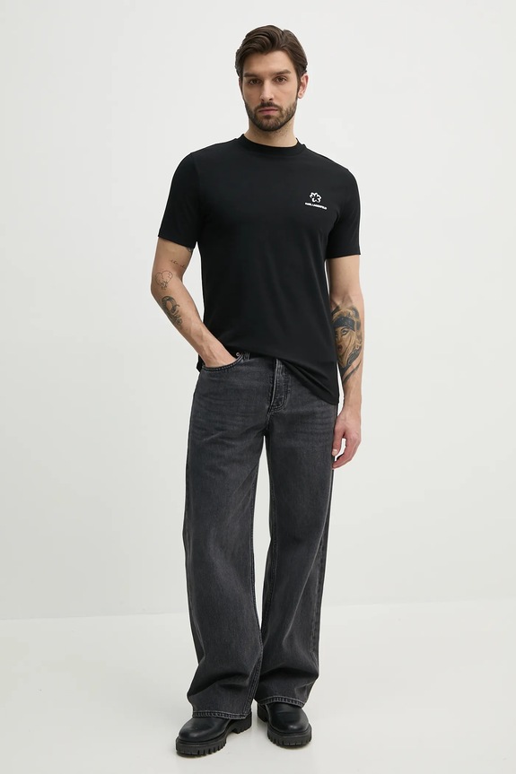 Μπλουζάκι Karl Lagerfeld 552235.755043 μαύρο SS25