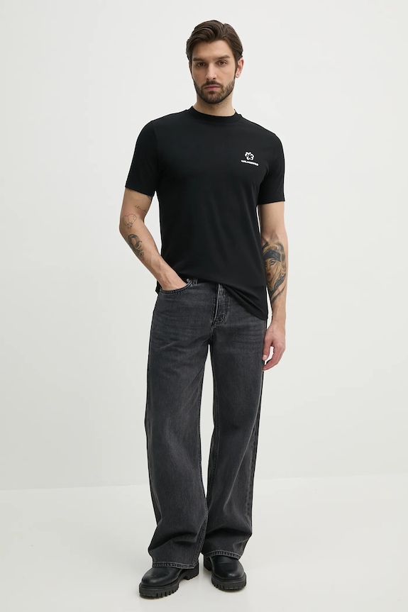 Μπλουζάκι Karl Lagerfeld 552235.755043 μαύρο SS25