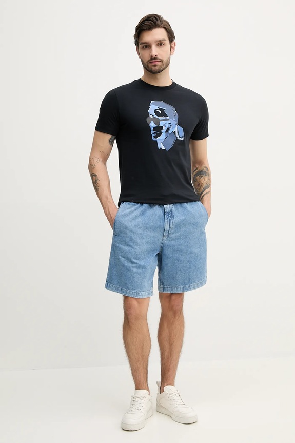 Karl Lagerfeld pamut póló 552241.755065 sötétkék SS25