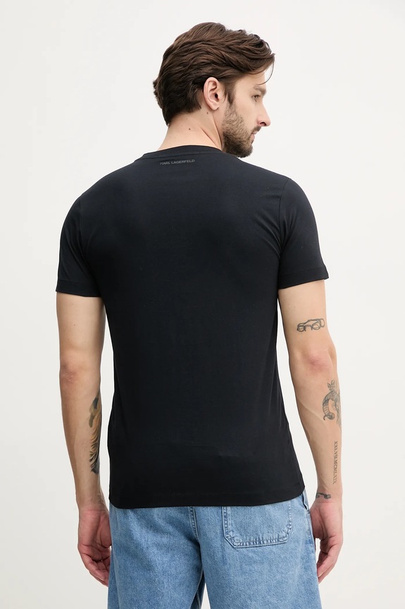 Ruházat Karl Lagerfeld pamut póló 552241.755065 sötétkék