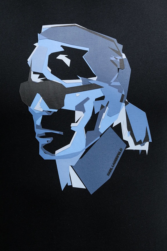 Karl Lagerfeld pamut póló 552241.755065 sötétkék