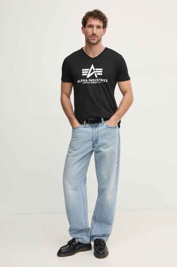 Tričko Alpha Industries 106512 čierna SS25