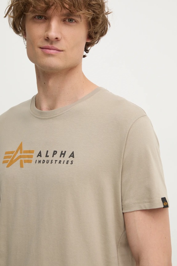 Tričko Alpha Industries béžová 118502PP