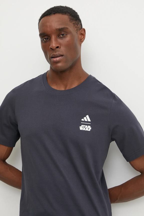 adidas t-shirt bawełniany x Mandalorian szary JI5716