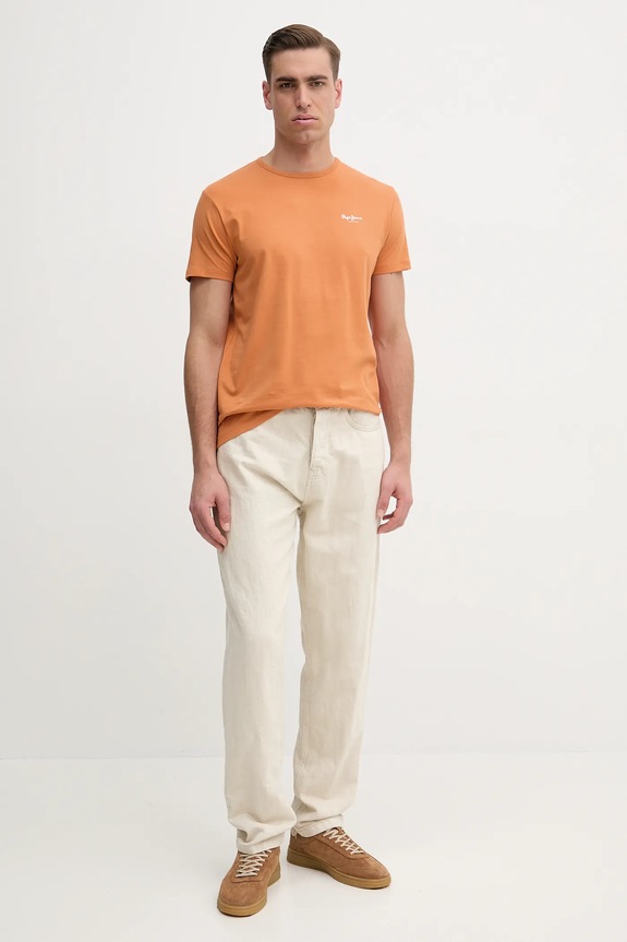 Pepe Jeans tricou ORIGINAL BASIC 3N PM508212 portocaliu AW25