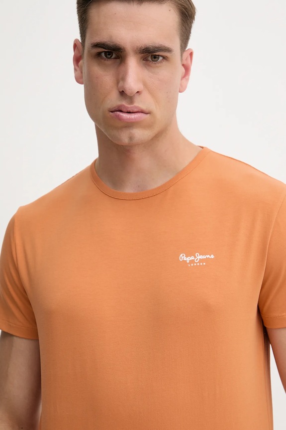 Pepe Jeans tricou ORIGINAL BASIC 3N portocaliu PM508212