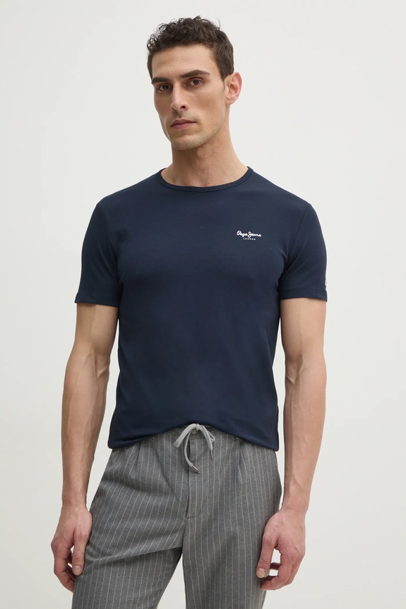 Tričko Pepe Jeans ORIGINAL BASIC 3N slim tmavomodrá PM508212