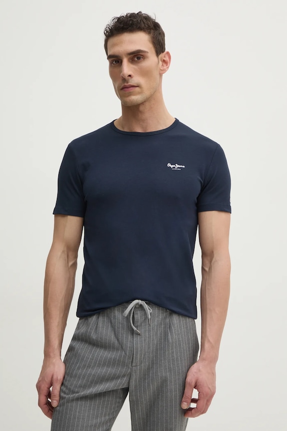 Tričko Pepe Jeans ORIGINAL BASIC 3N slim tmavomodrá PM508212