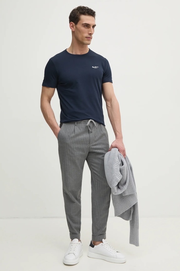 Tričko Pepe Jeans ORIGINAL BASIC 3N PM508212 tmavomodrá AW25