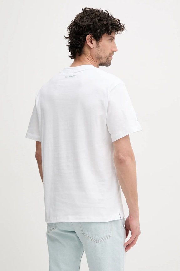 Ρούχα Βαμβακερό μπλουζάκι Pepe Jeans PATCH PM509779 λευκό