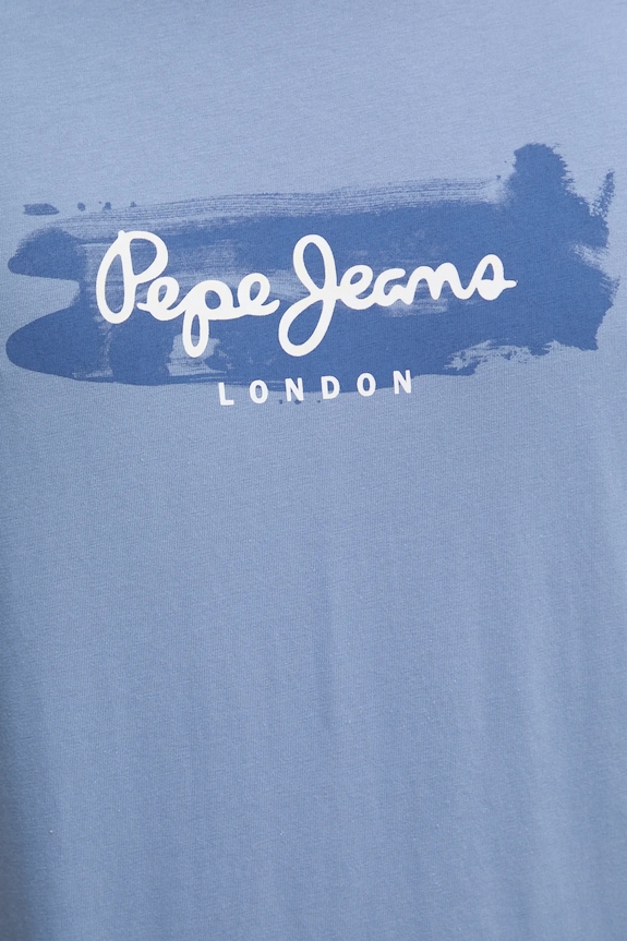 Bavlnené tričko Pepe Jeans PICTHON PM509782 modrá
