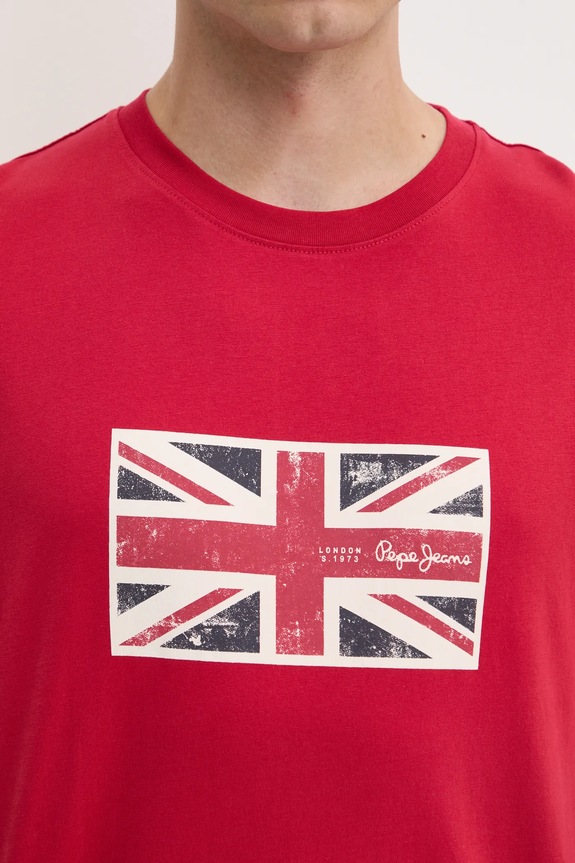 Bavlnené tričko Pepe Jeans UNION TEE PM509790 červená