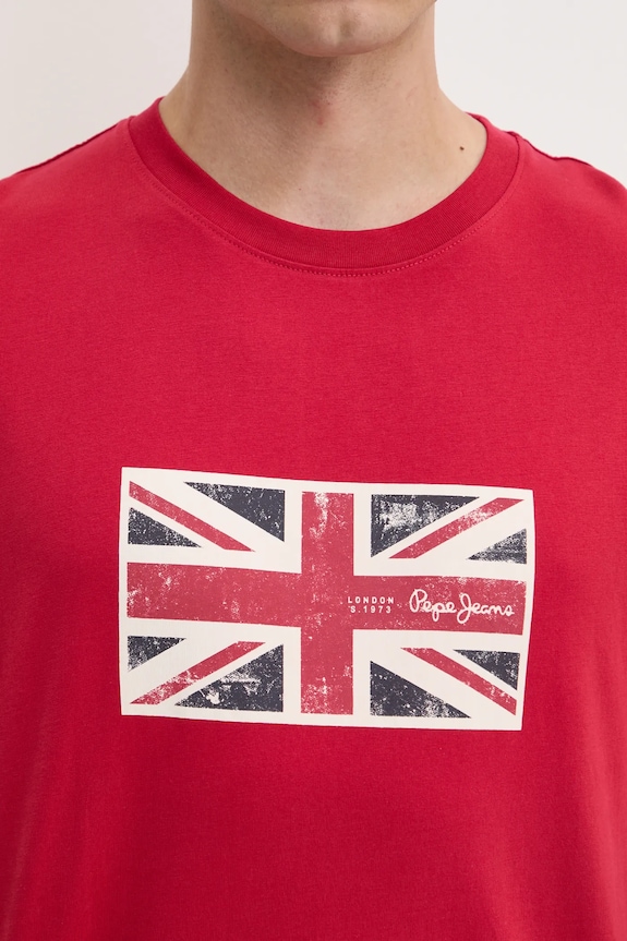 Bavlnené tričko Pepe Jeans UNION TEE PM509790 červená