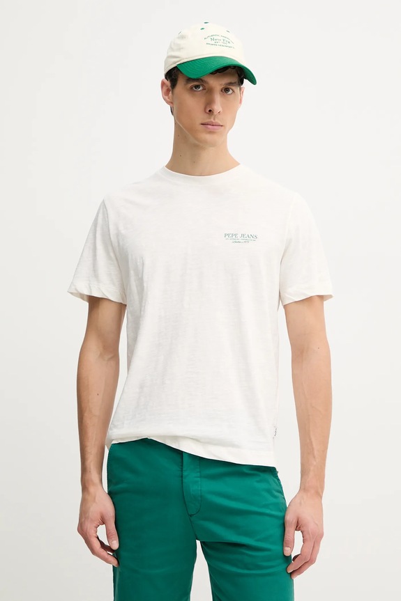 Oblečení Bavlněné tričko Pepe Jeans PETTE PM509799 bílá