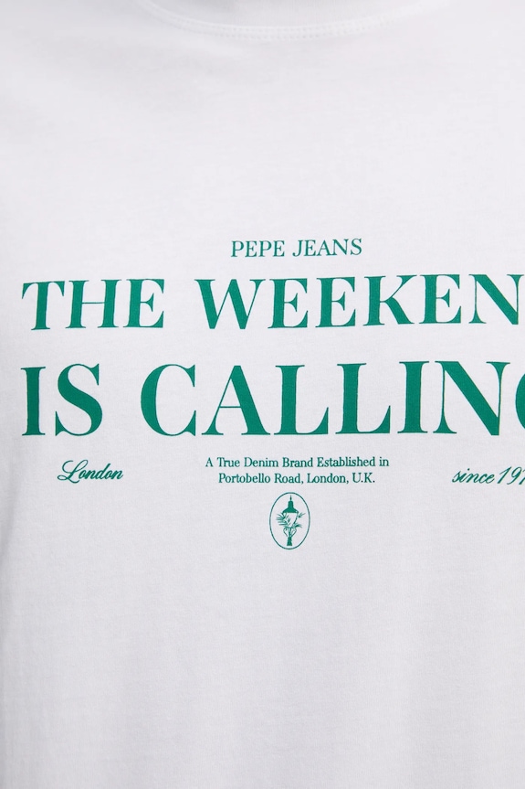 Bavlnené tričko Pepe Jeans PALMER PM509802 biela