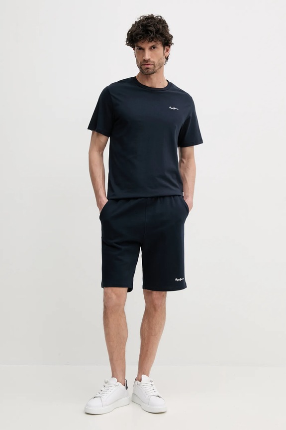 Bavlnené tričko Pepe Jeans BACK CLAG PM509921 tmavomodrá SS25