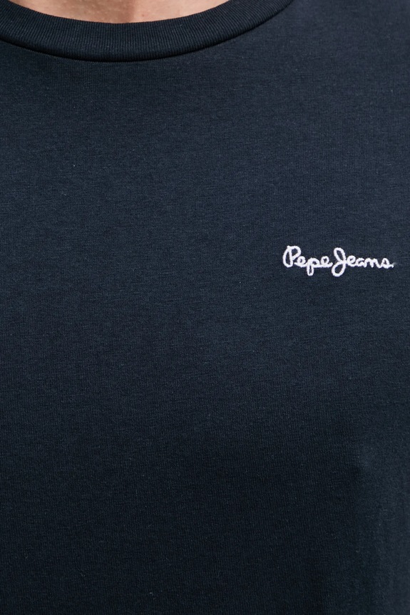Bavlnené tričko Pepe Jeans BACK CLAG PM509921 tmavomodrá