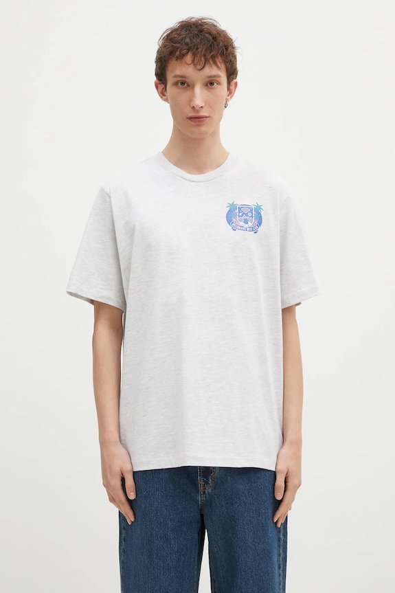 Bavlnené tričko Billionaire Boys Club Tropical Crest relaxed sivá B24461