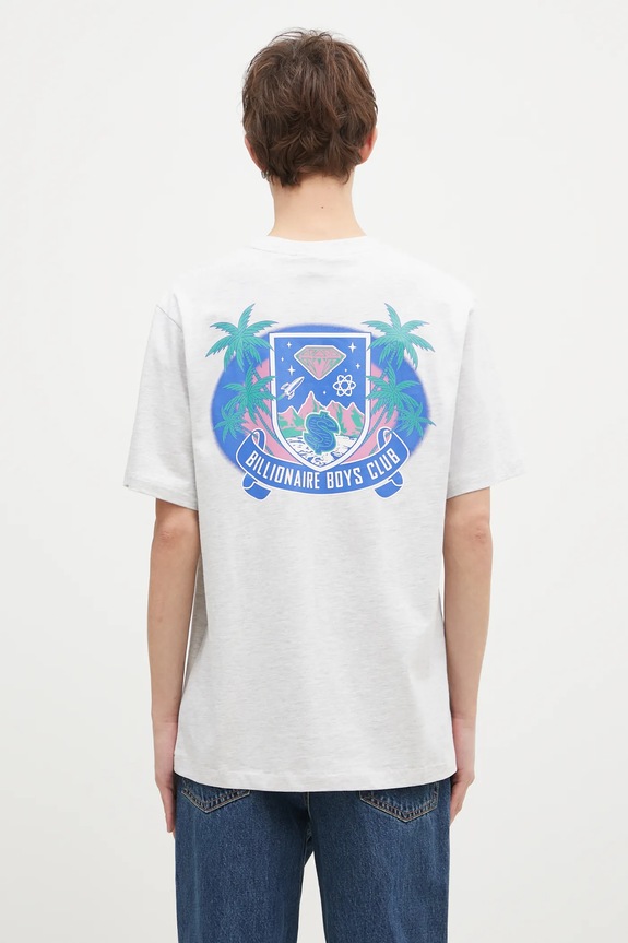 Oblečenie Bavlnené tričko Billionaire Boys Club Tropical Crest B24461 sivá