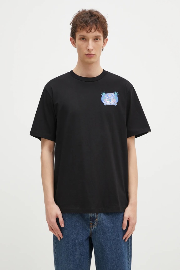 Billionaire Boys Club t-shirt in cotone Tropical Crest rilassato nero B24461