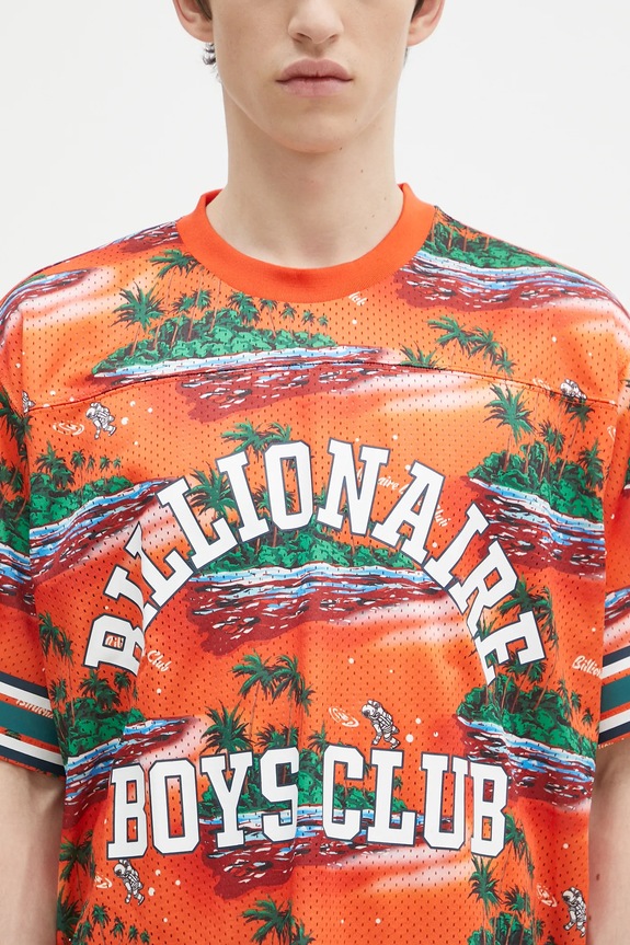 Billionaire Boys Club t-shirt Tropical Island Print Football Top multicolor B24466