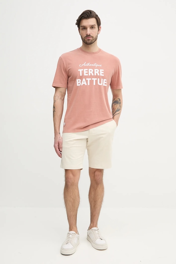 Bavlněné tričko Lacoste TH0356 oranžová SS25