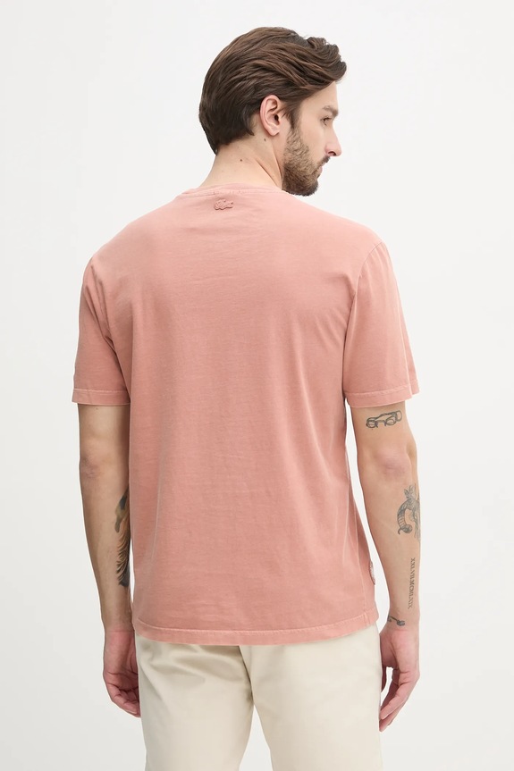 Oblečení Bavlněné tričko Lacoste TH0356 oranžová