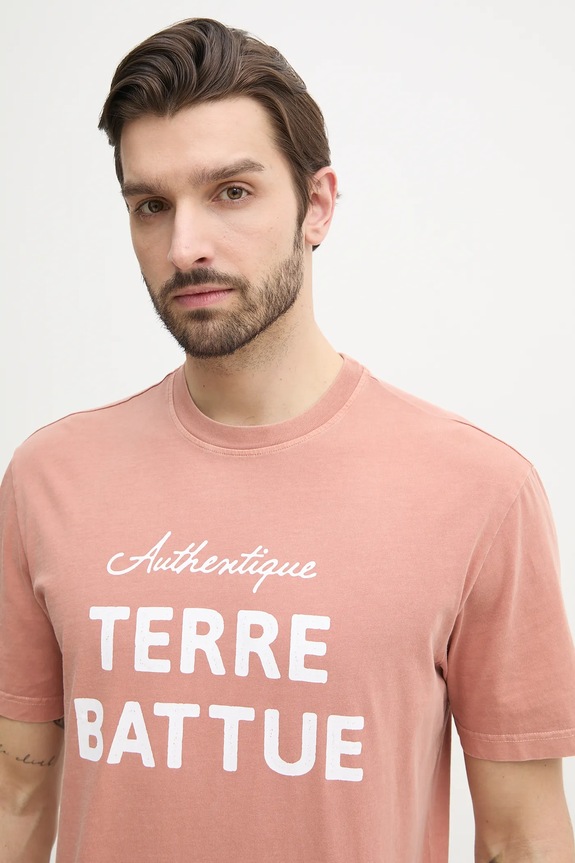 Bavlněné tričko Lacoste oranžová TH0356