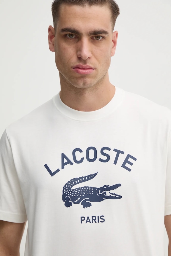 Bavlnené tričko Lacoste biela TH2733