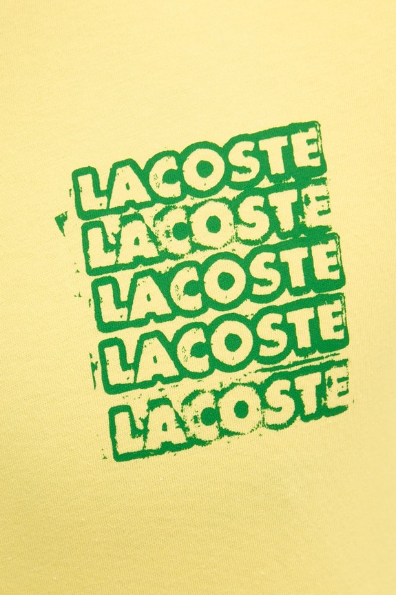 Bavlněné tričko Lacoste TH0288 žlutá