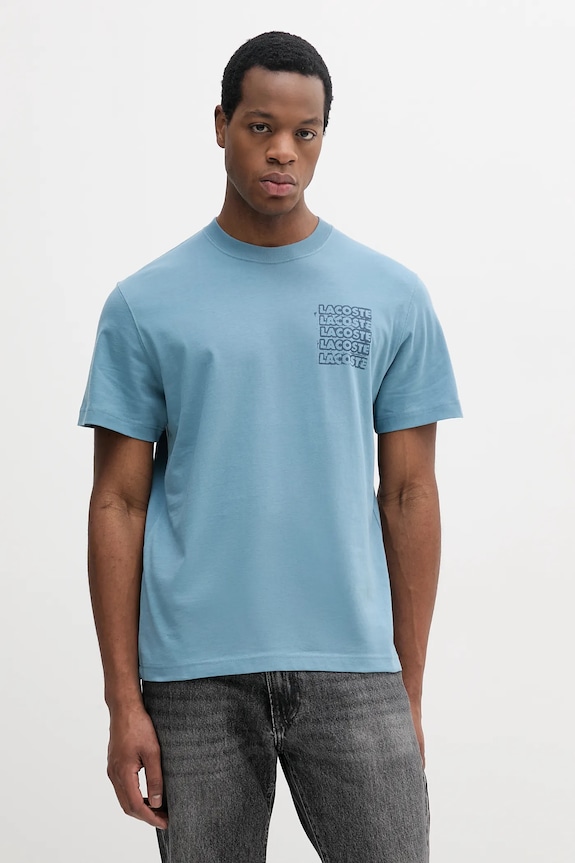 Abbigliamento Lacoste t-shirt in cotone TH0288 blu