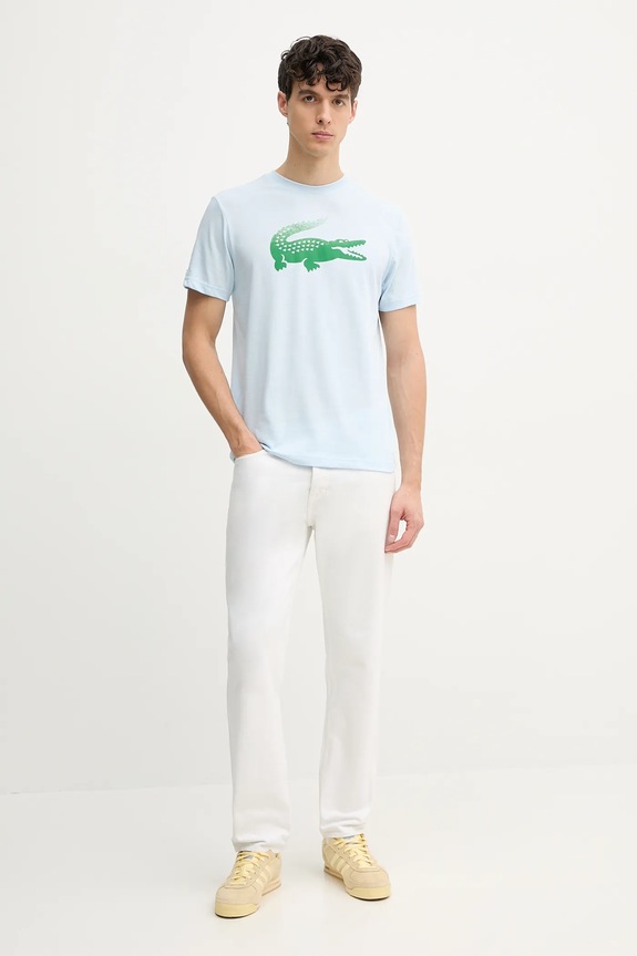 Lacoste t-shirt TH8970 kék SS25