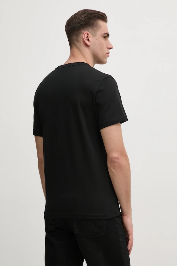 Oblečení Bavlněné tričko Lacoste TH9842 černá