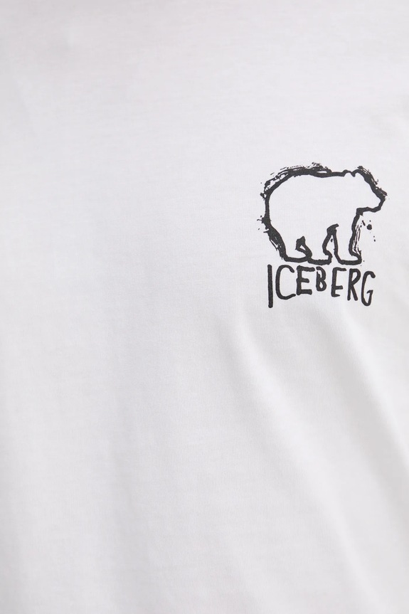 Iceberg t-shirt bawełniany F017.6306 biały